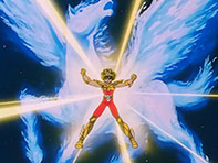 A Armadura de Bronze de Seiya começa a reluzir a Ouro e ele consegue vencer o General Bian!